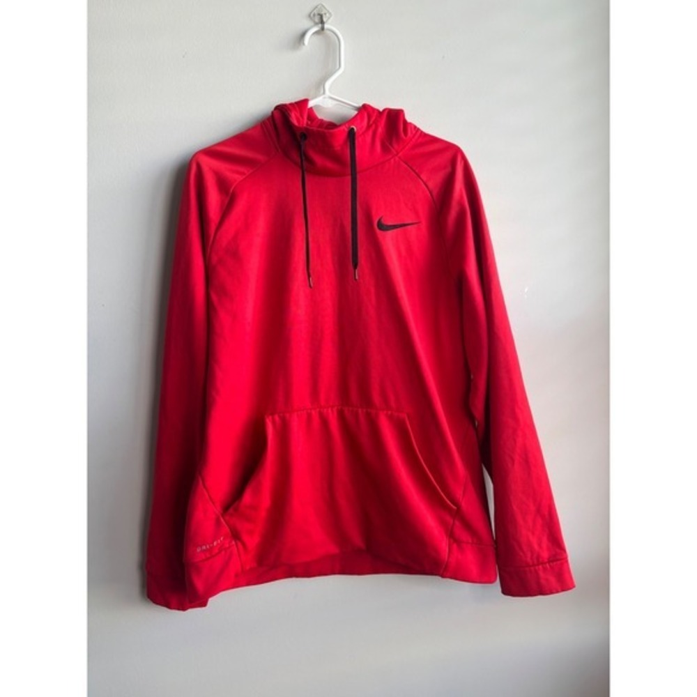Nike Dri-Fit Red Hoodie Men Large